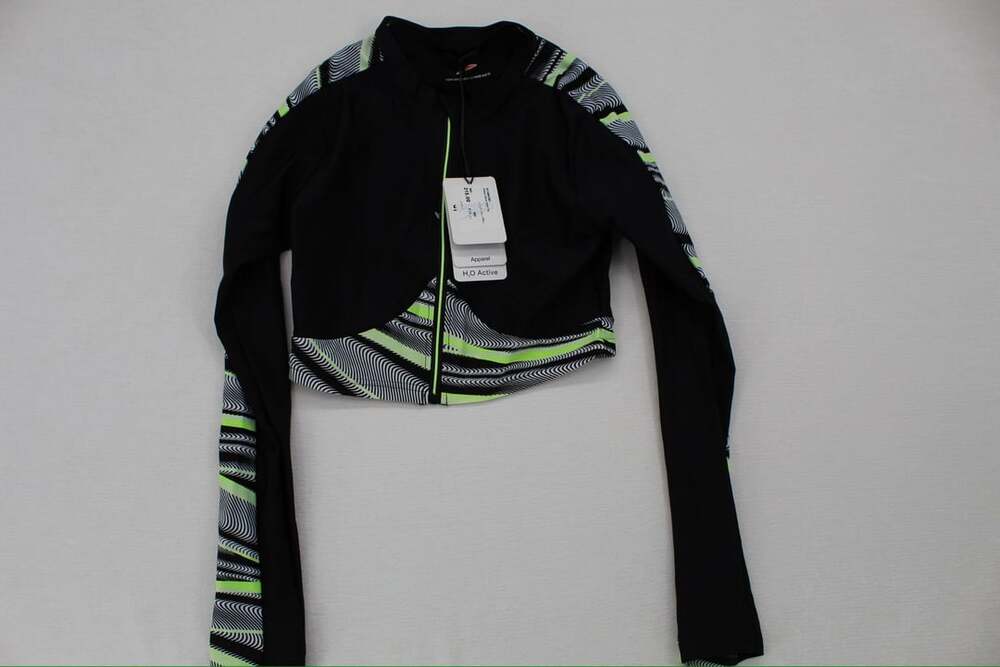 Speedo Reflect Wave Rash Top Size S Black Green